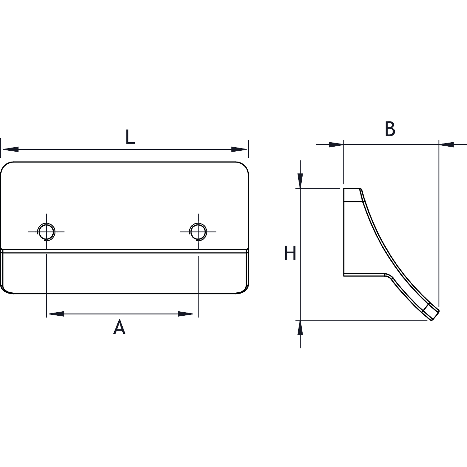 Greep ciel ba32 l50 alu mat zwart